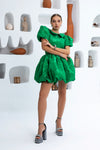 Aliceanna Green Bubble Peter Pan Collar Dress