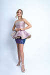 Carey Sleeveless Peplum Corset Top