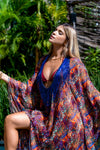 Cozumel Floor Length Kaftan with Fringe Neck