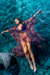 Cozumel Floor Length Kaftan with Fringe Neck